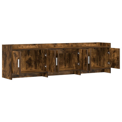 vidaXL TV Cabinet 168 x 33 x 47 cm Smoked Oak Engineered Wood