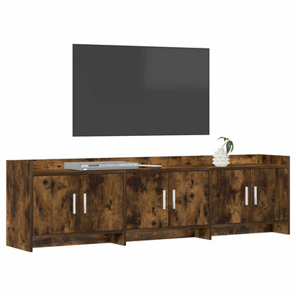 vidaXL TV Cabinet 168 x 33 x 47 cm Smoked Oak Engineered Wood
