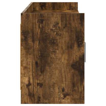 vidaXL TV Cabinet 168 x 33 x 47 cm Smoked Oak Engineered Wood