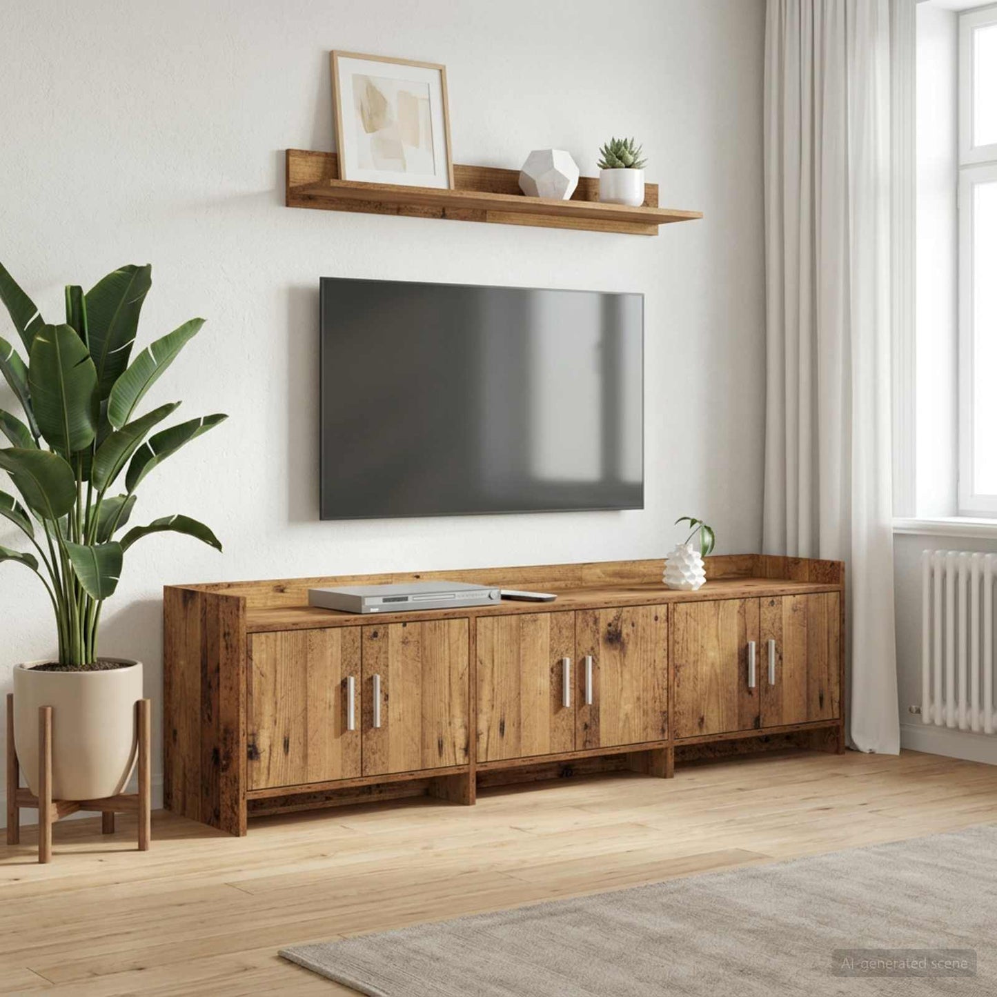 vidaXL TV Cabinet 168 x 33 x 47 cm Old Wood Engineered Wood