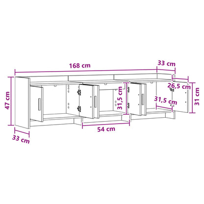 vidaXL TV Cabinet 168 x 33 x 47 cm Old Wood Engineered Wood