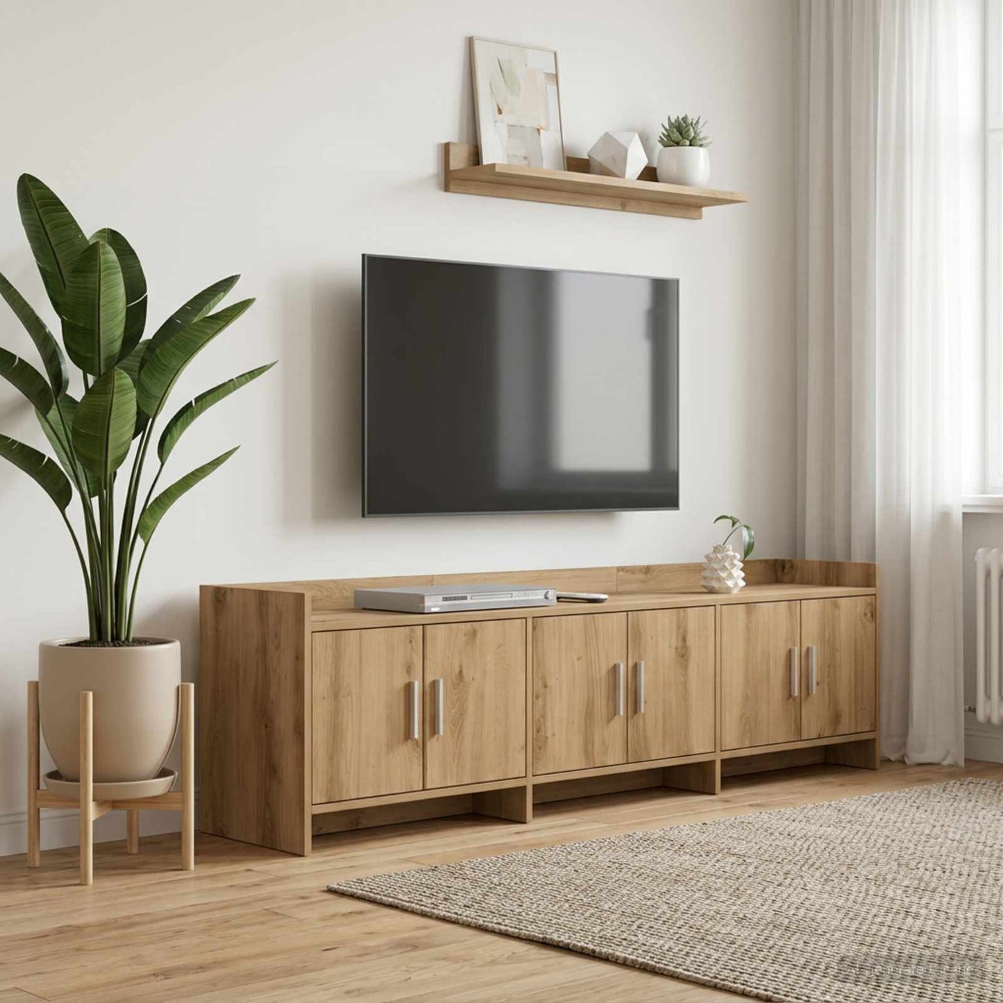 vidaXL TV Cabinet 168 x 33 x 47 cm Artisan Oak Engineered Wood