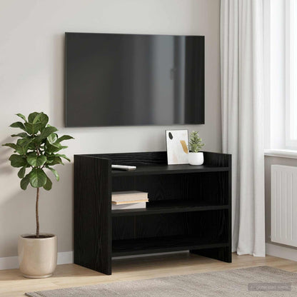 vidaXL TV Cabinet 60 x 33 x 47 cm Black Oak Engineered Wood