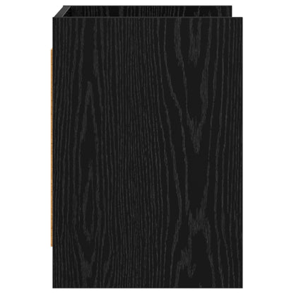 vidaXL TV Cabinet 60 x 33 x 47 cm Black Oak Engineered Wood