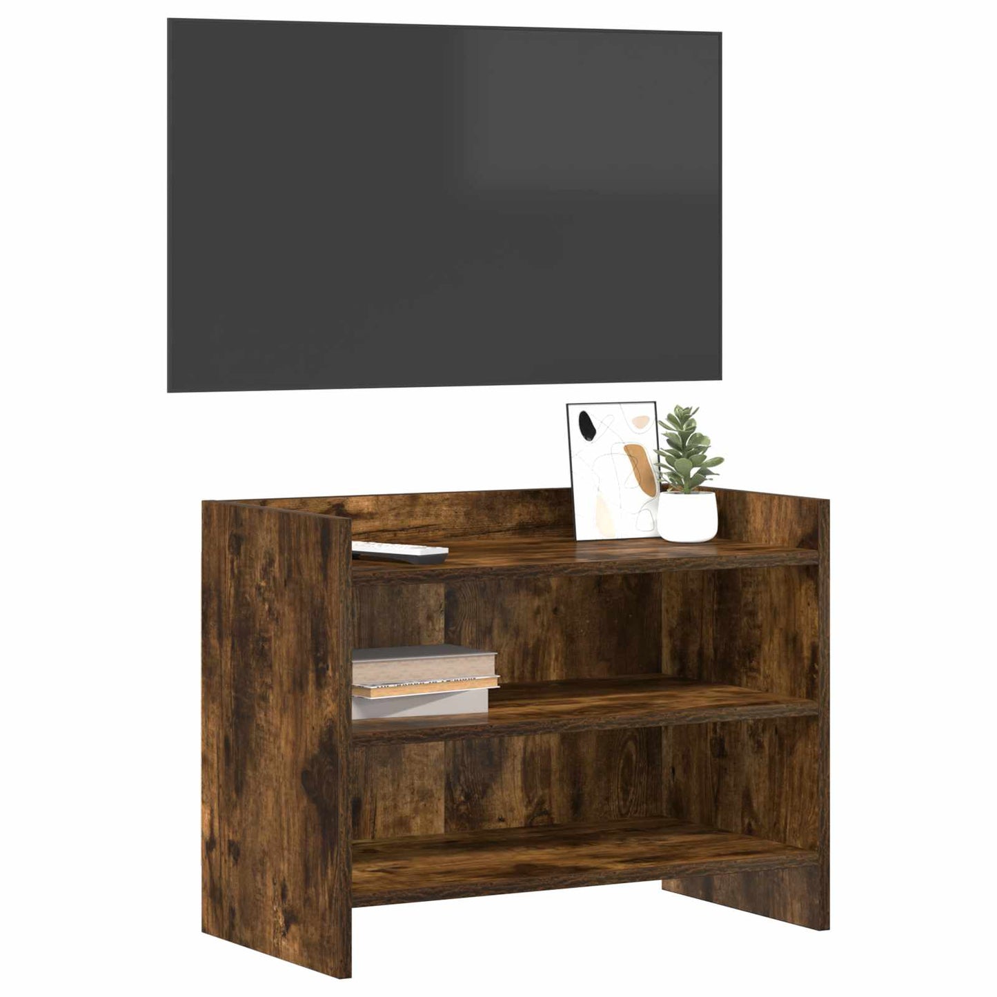 vidaXL TV Cabinet 60 x 33 x 47 cm Smoked Oak Engineered Wood