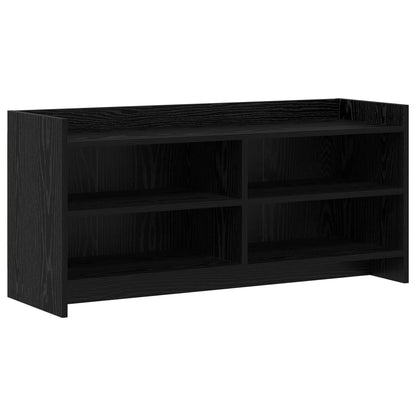 vidaXL TV Cabinet 100 x 33 x 47 cm Black Oak Engineered Wood