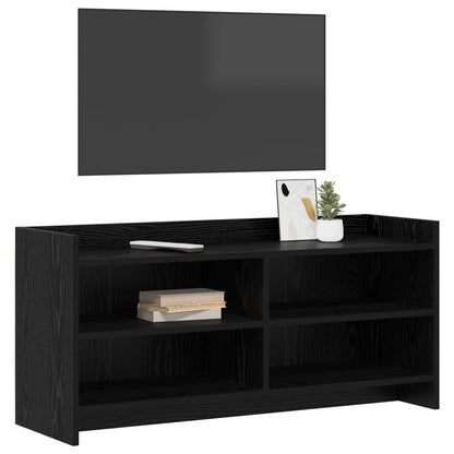 vidaXL TV Cabinet 100 x 33 x 47 cm Black Oak Engineered Wood