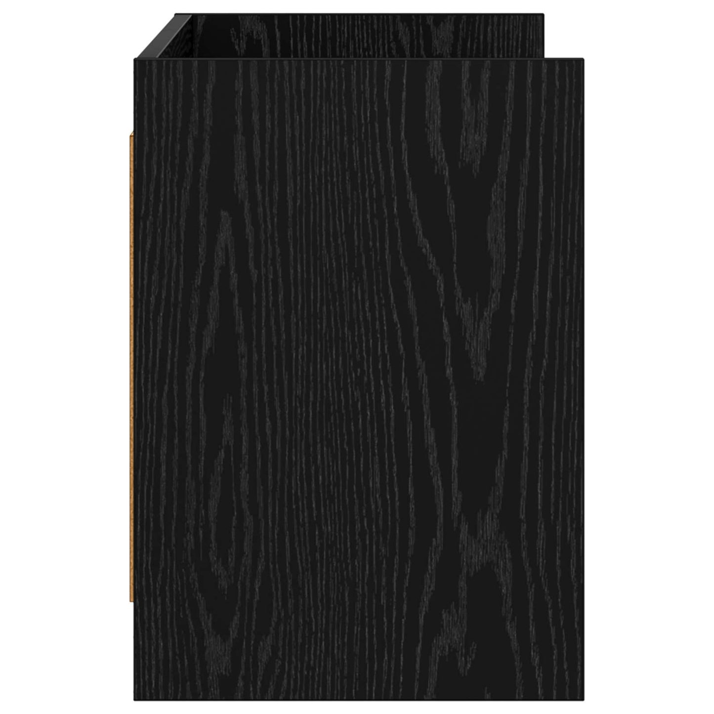 vidaXL TV Cabinet 100 x 33 x 47 cm Black Oak Engineered Wood