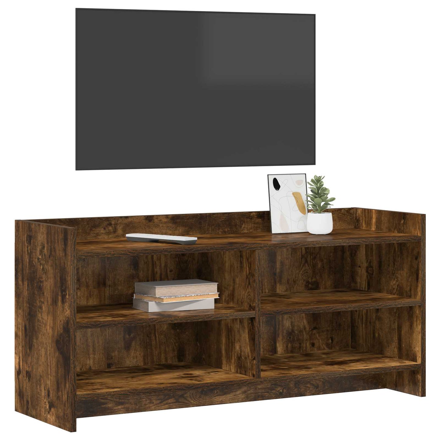 vidaXL TV Cabinet 100 x 33 x 47 cm Smoked Oak Engineered Wood