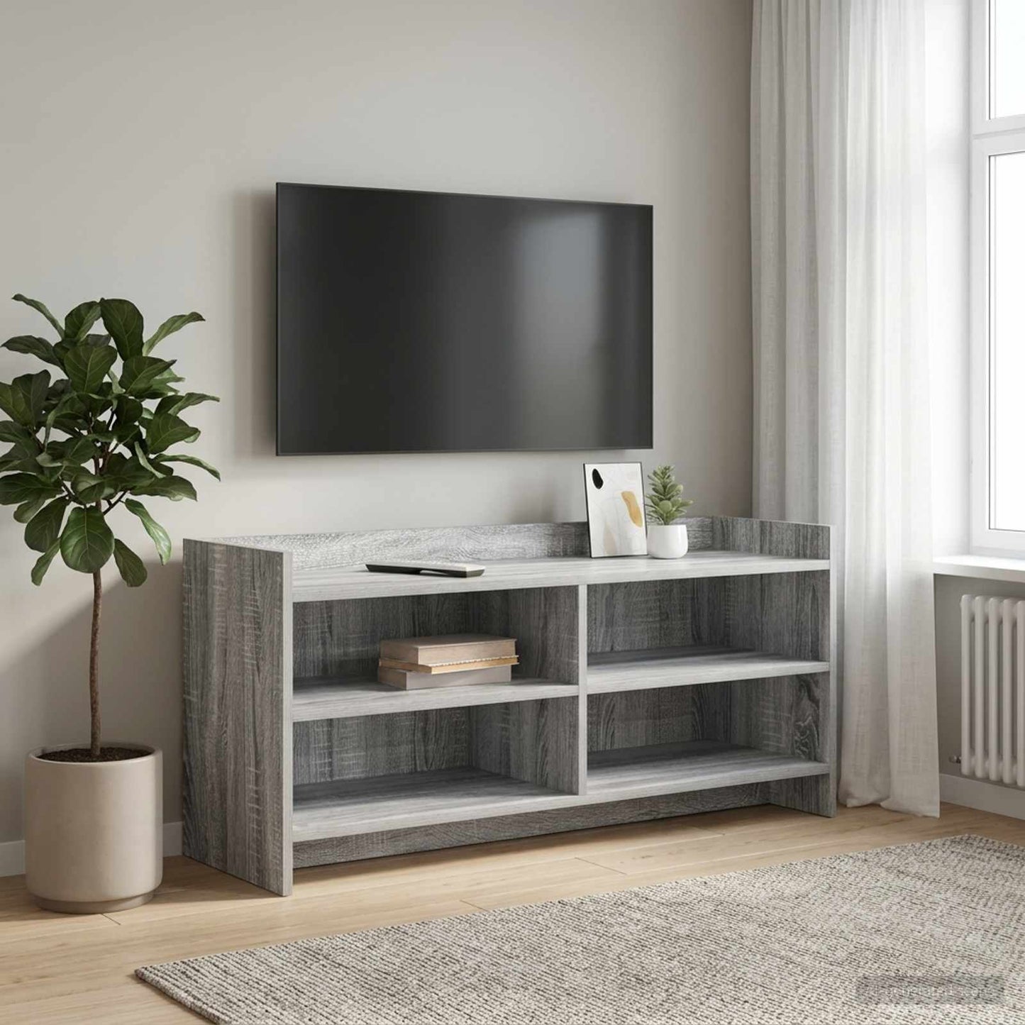 vidaXL TV Cabinet 100 x 33 x 47 cm Grey Sonoma Engineered Wood