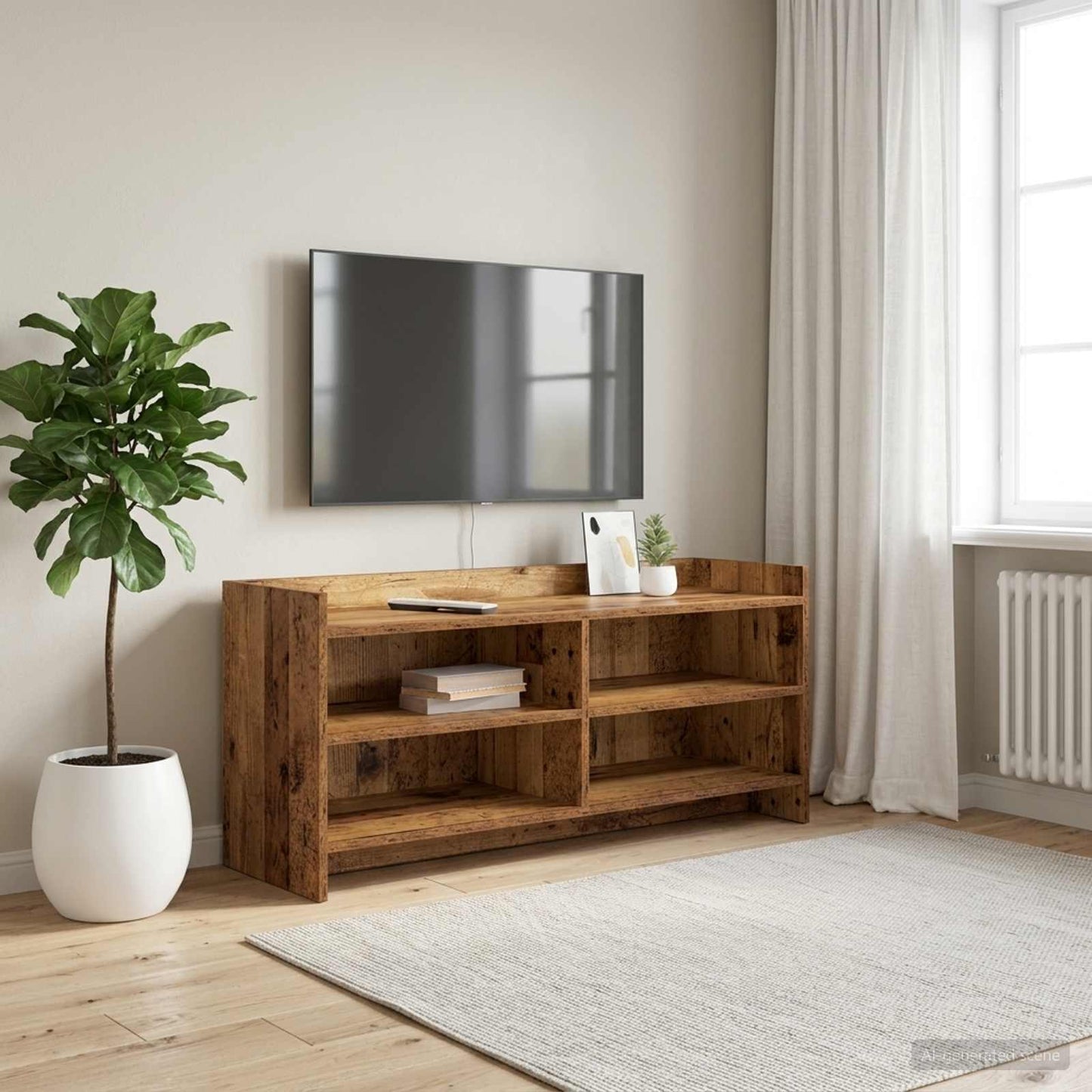 vidaXL TV Cabinet 100 x 33 x 47 cm Old Wood Engineered Wood