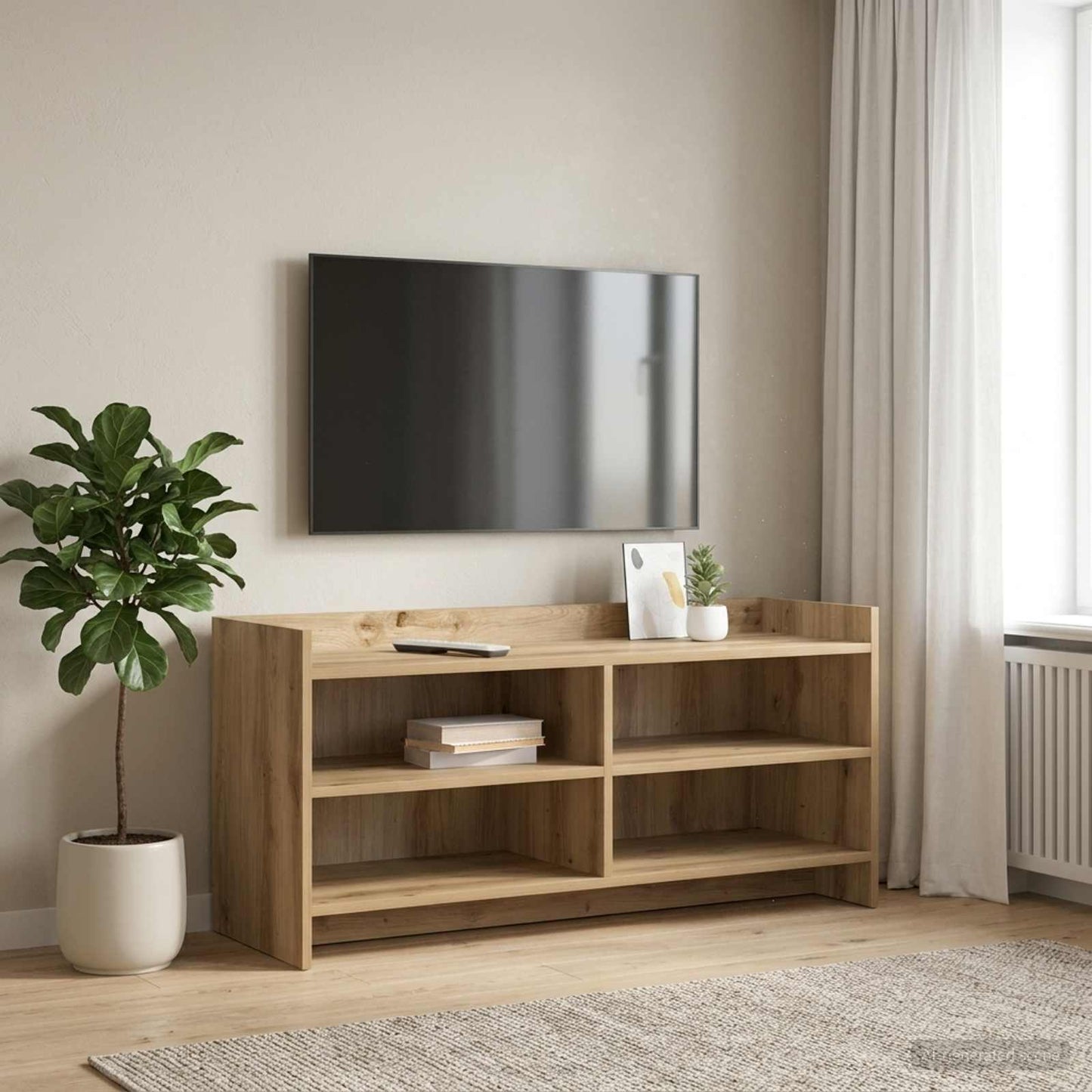 vidaXL TV Cabinet 100 x 33 x 47 cm Artisan Oak Engineered Wood