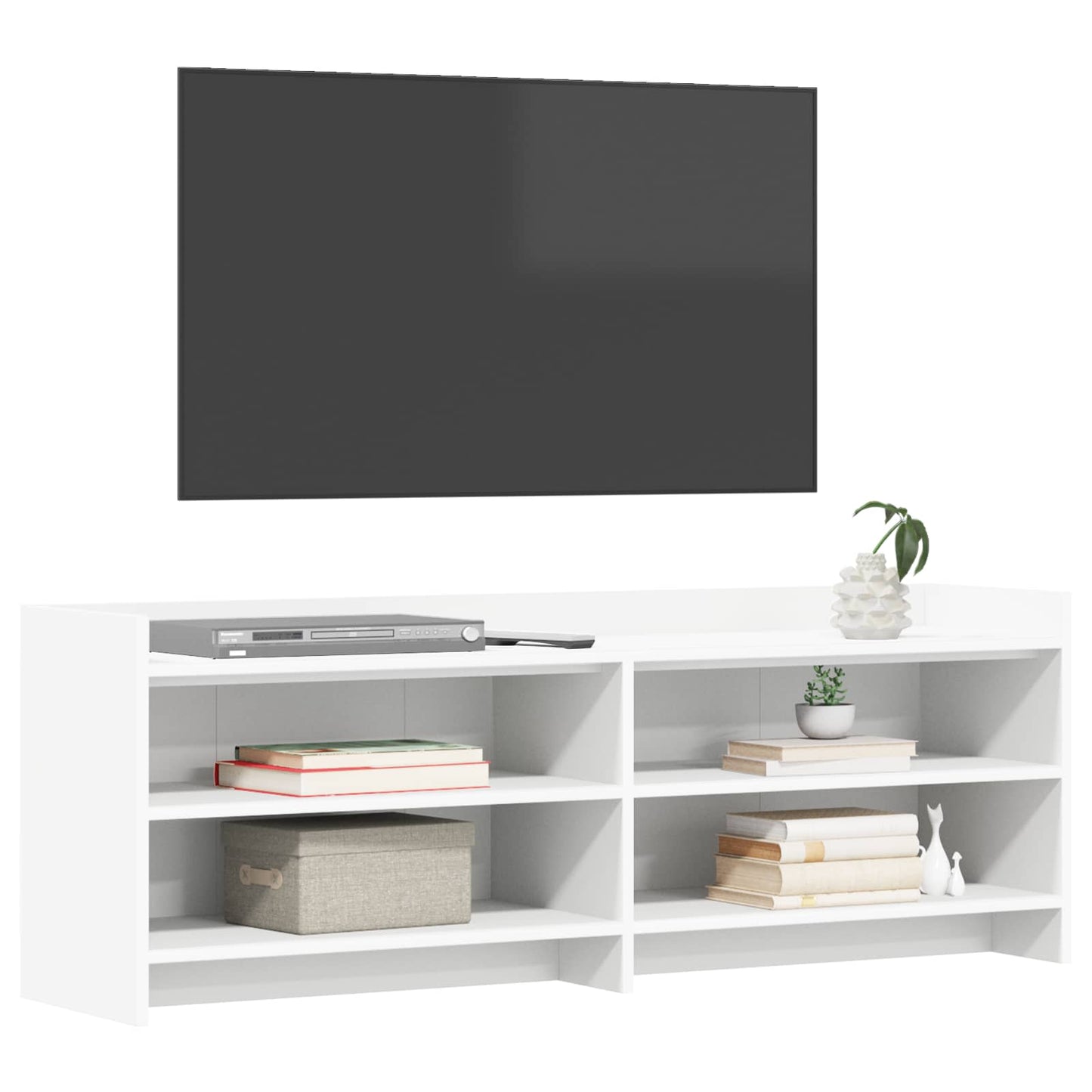 vidaXL TV Cabinet 135 x 33 x 47 cm White Engineered Wood
