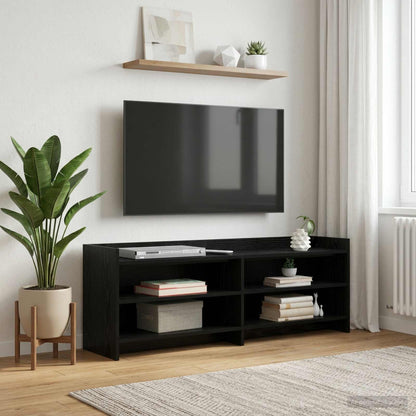 vidaXL TV Cabinet 135 x 33 x 47 cm Black Oak Engineered Wood