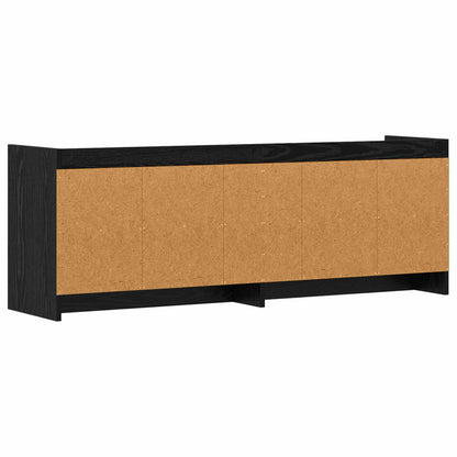 vidaXL TV Cabinet 135 x 33 x 47 cm Black Oak Engineered Wood
