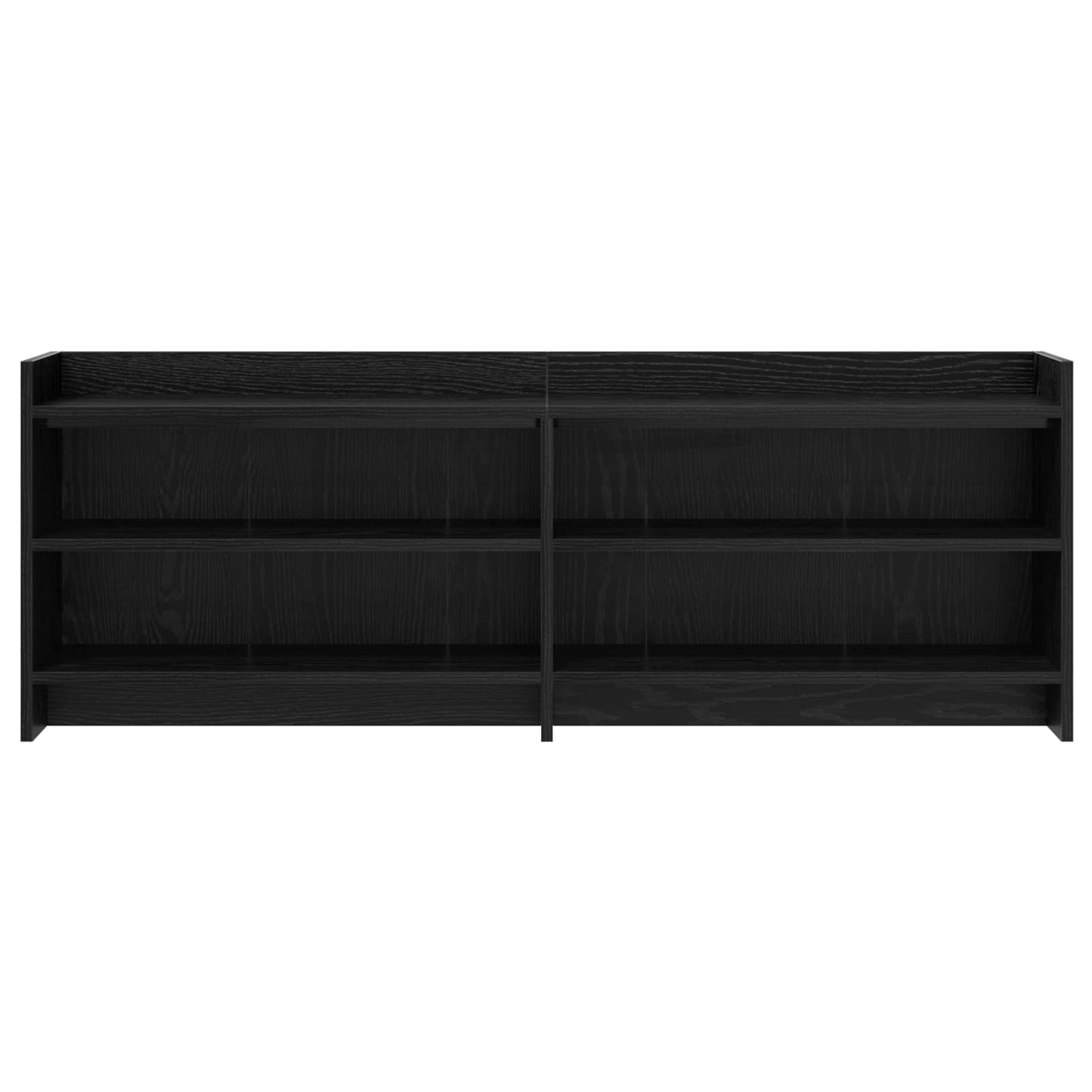 vidaXL TV Cabinet 135 x 33 x 47 cm Black Oak Engineered Wood