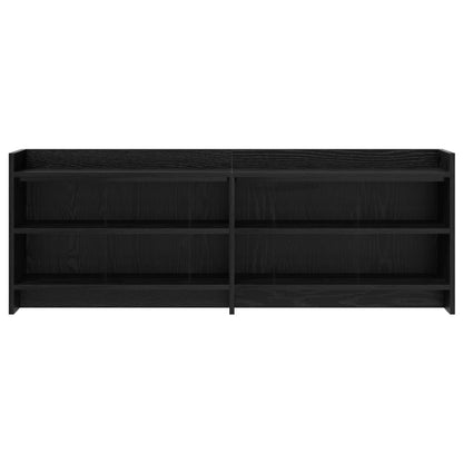 vidaXL TV Cabinet 135 x 33 x 47 cm Black Oak Engineered Wood