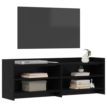 vidaXL TV Cabinet 135 x 33 x 47 cm Black Oak Engineered Wood
