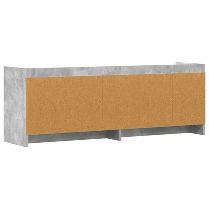 vidaXL TV Cabinet 135 x 33 x 47 cm Concrete Grey Engineered Wood