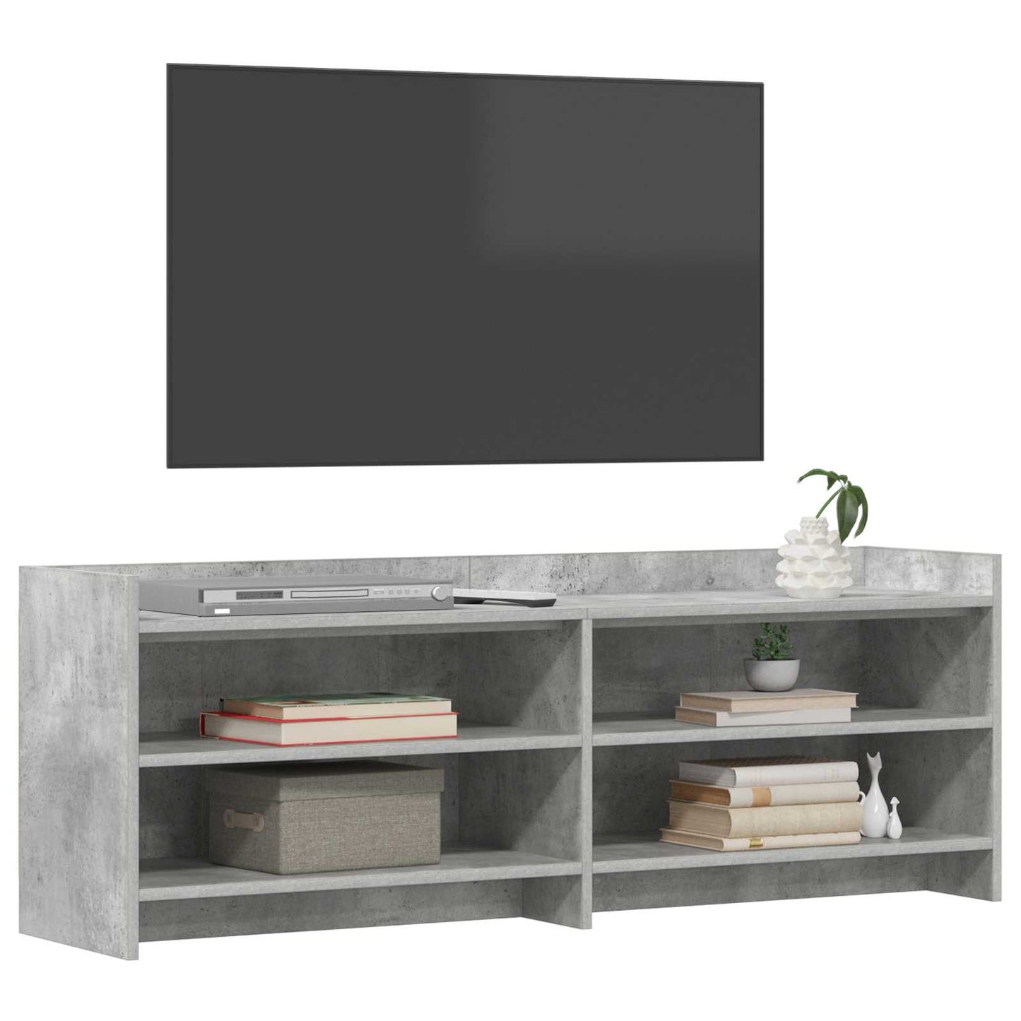 vidaXL TV Cabinet 135 x 33 x 47 cm Concrete Grey Engineered Wood