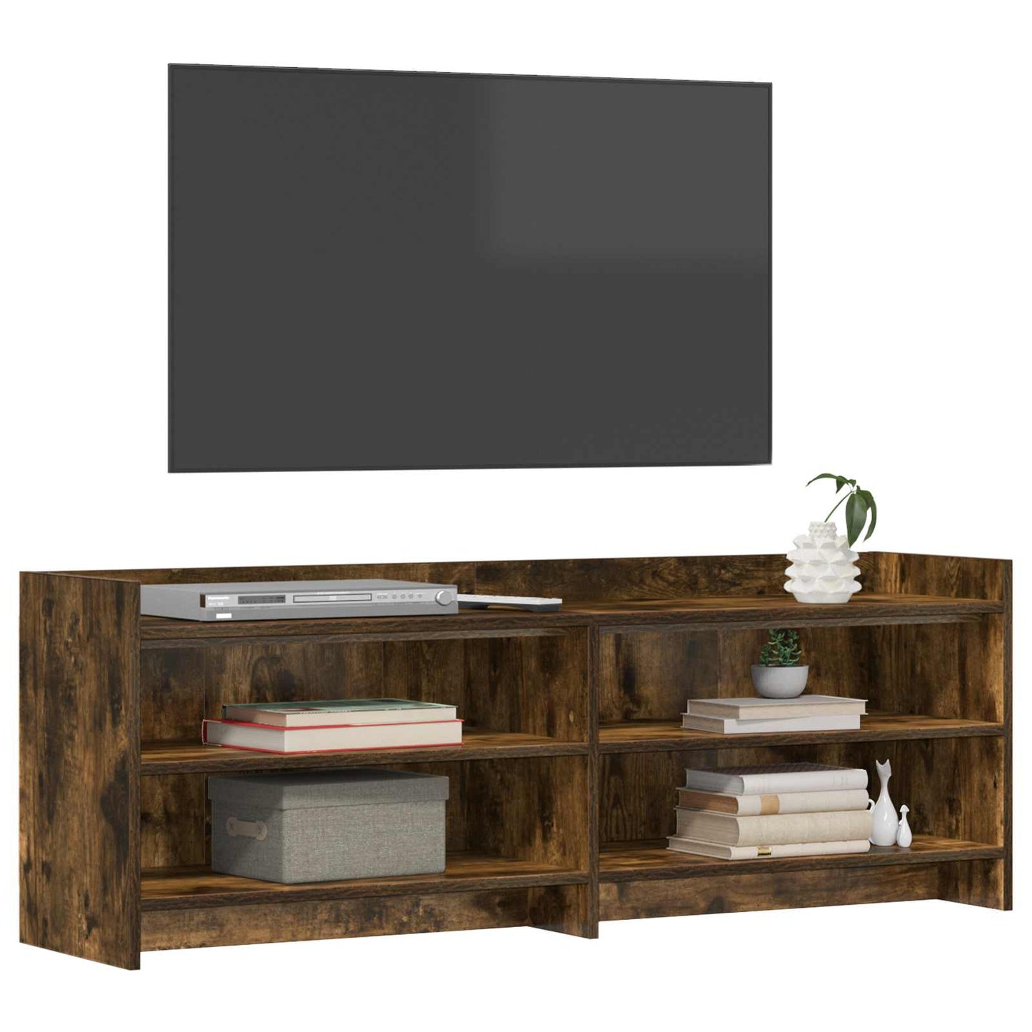 vidaXL TV Cabinet 135 x 33 x 47 cm Smoked Oak Engineered Wood