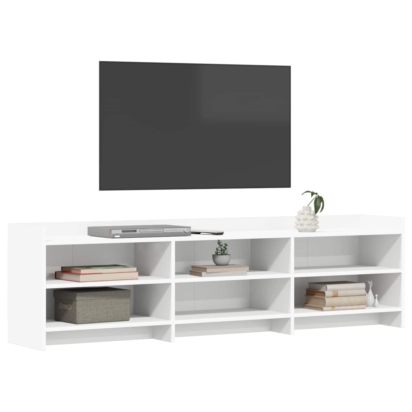 vidaXL TV Cabinet 168 x 33 x 47 cm White Engineered Wood