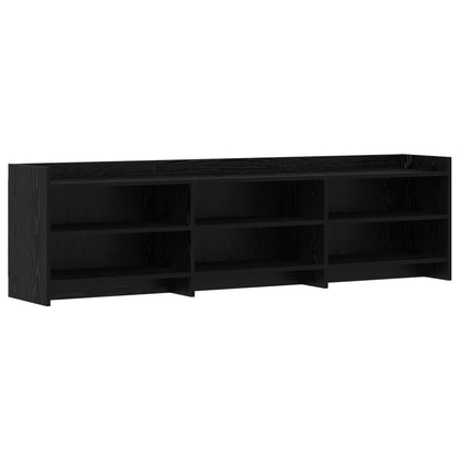 vidaXL TV Cabinet 168 x 33 x 47 cm Black Oak Engineered Wood