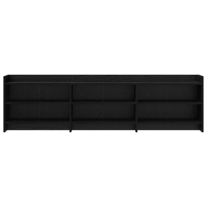 vidaXL TV Cabinet 168 x 33 x 47 cm Black Oak Engineered Wood
