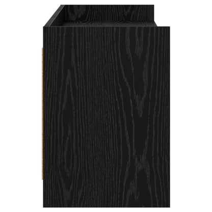 vidaXL TV Cabinet 168 x 33 x 47 cm Black Oak Engineered Wood