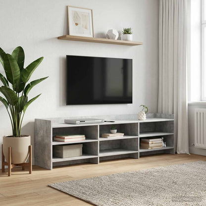 vidaXL TV Cabinet 168 x 33 x 47 cm Concrete Grey Engineered Wood