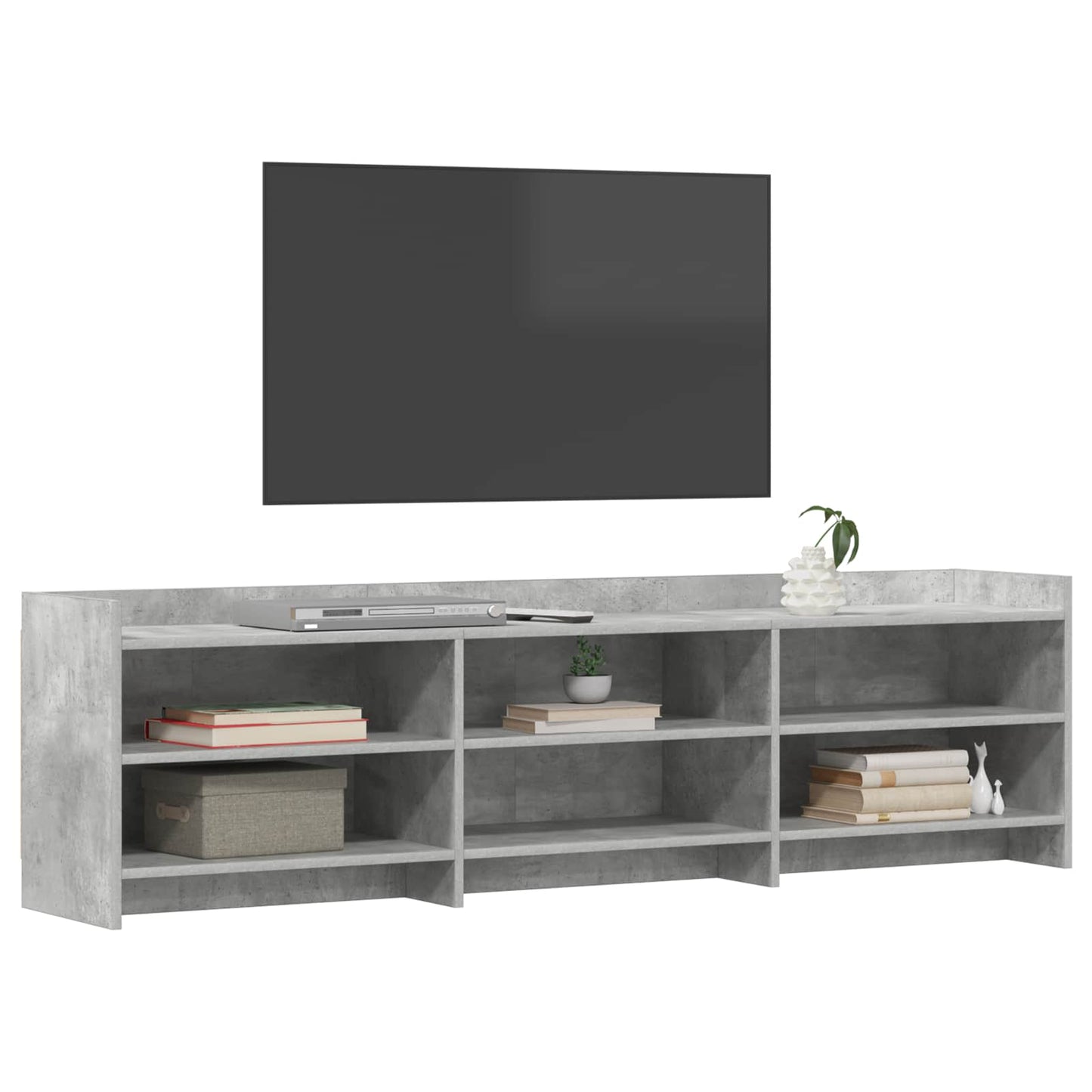vidaXL TV Cabinet 168 x 33 x 47 cm Concrete Grey Engineered Wood
