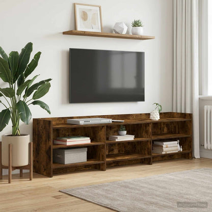vidaXL TV Cabinet 168 x 33 x 47 cm Smoked Oak Engineered Wood