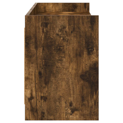 vidaXL TV Cabinet 168 x 33 x 47 cm Smoked Oak Engineered Wood