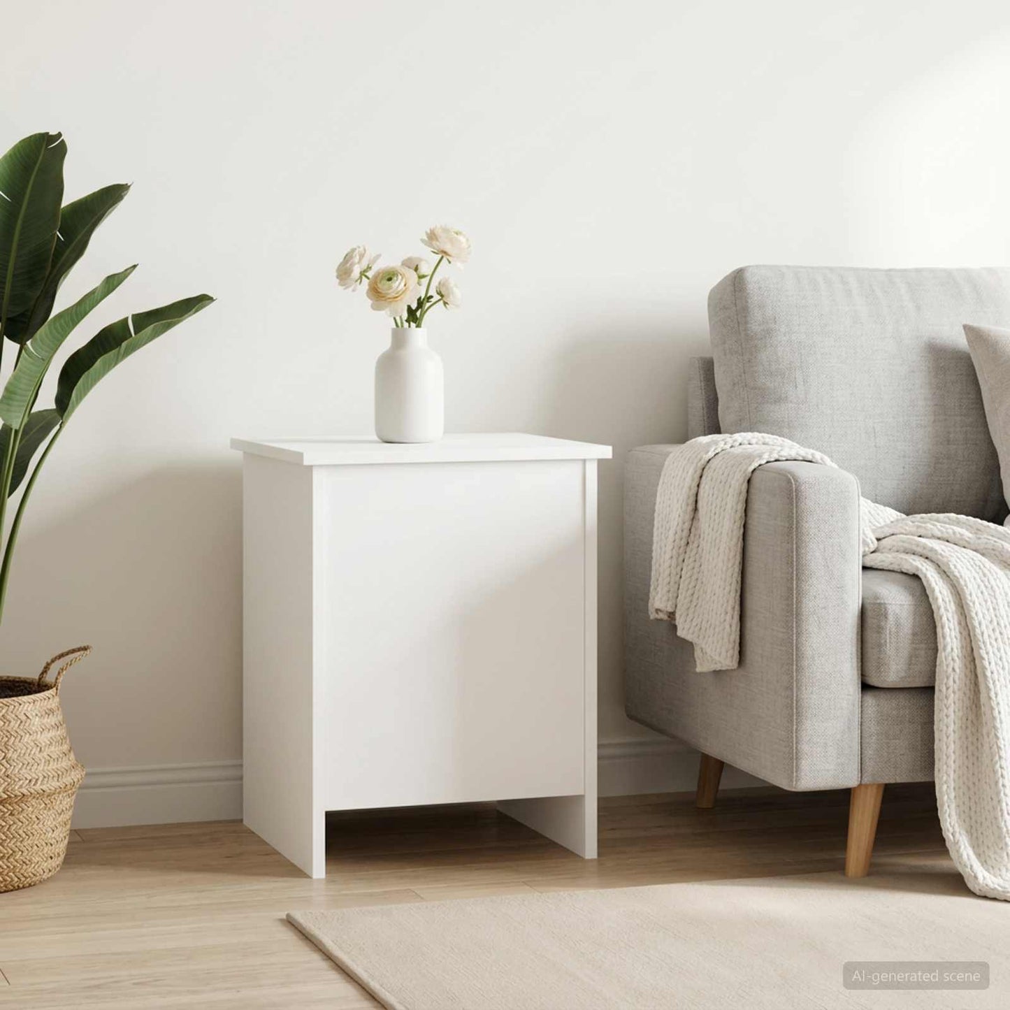 vidaXL Storage Chest White 40 x 40 x 50 cm Engineered Wood