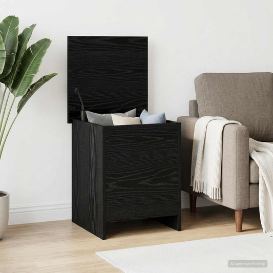 vidaXL Storage Chest Black Oak 40 x 40 x 50 cm Engineered Wood