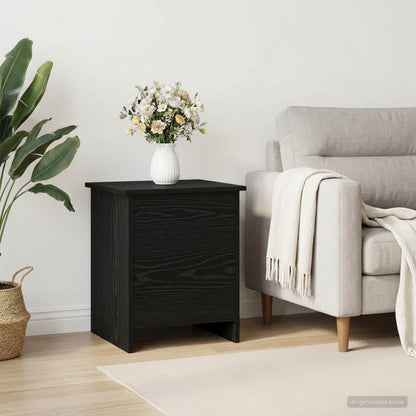 vidaXL Storage Chest Black Oak 40 x 40 x 50 cm Engineered Wood