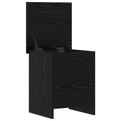 vidaXL Storage Chest Black Oak 40 x 40 x 50 cm Engineered Wood
