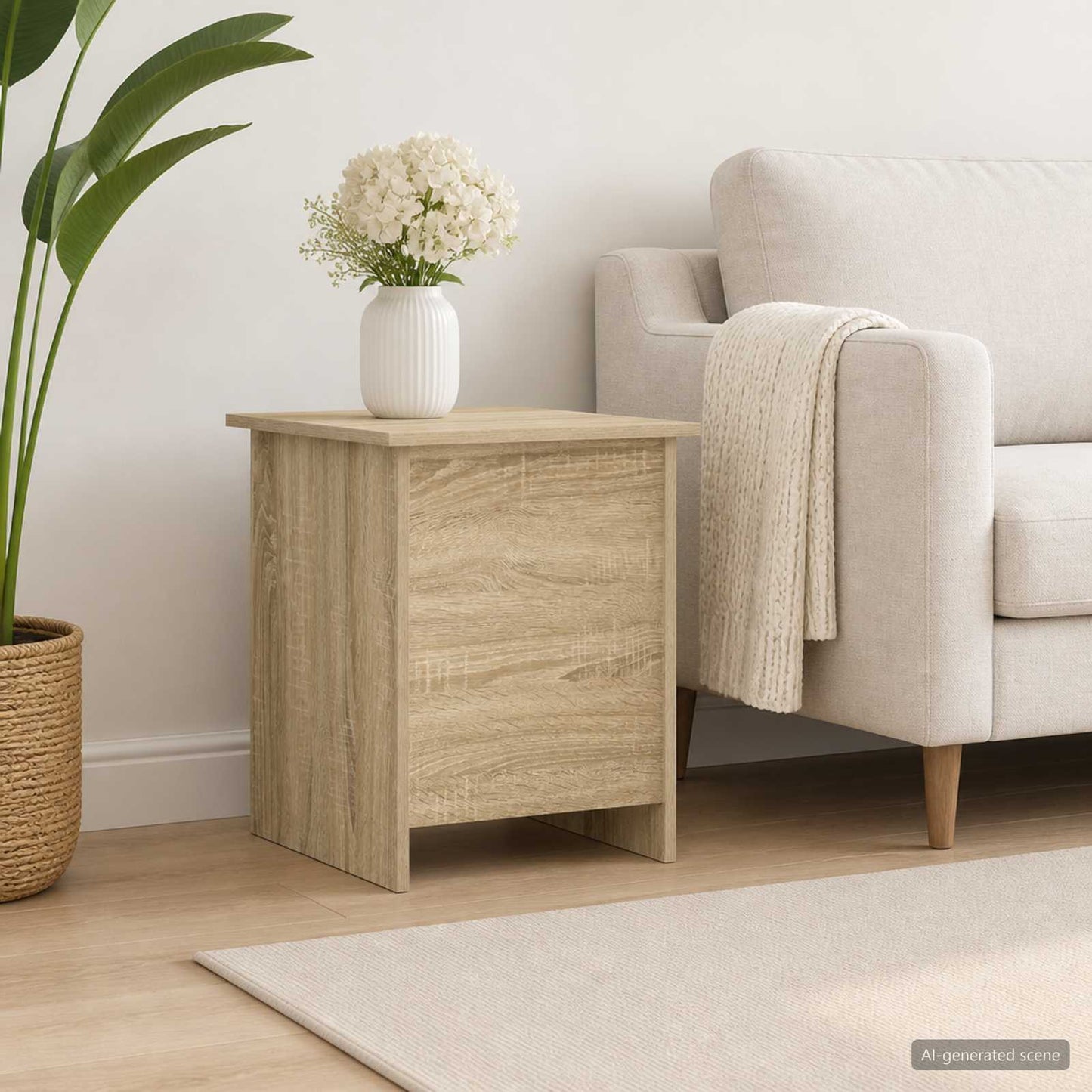 vidaXL Storage Chest Sonoma Oak 40 x 40 x 50 cm Engineered Wood