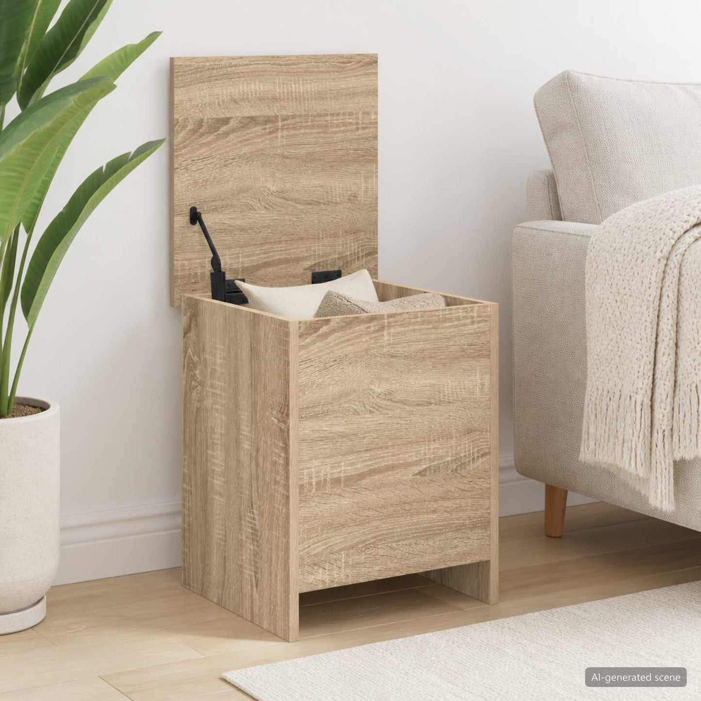 vidaXL Storage Chest Sonoma Oak 40 x 40 x 50 cm Engineered Wood