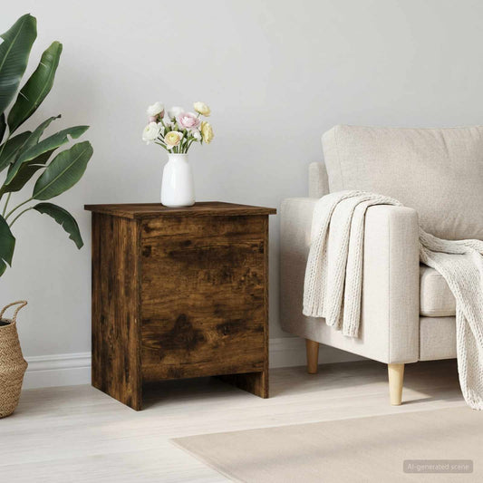 vidaXL Storage Chest Smoked Oak 40 x 40 x 50 cm Engineered Wood