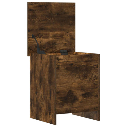 vidaXL Storage Chest Smoked Oak 40 x 40 x 50 cm Engineered Wood