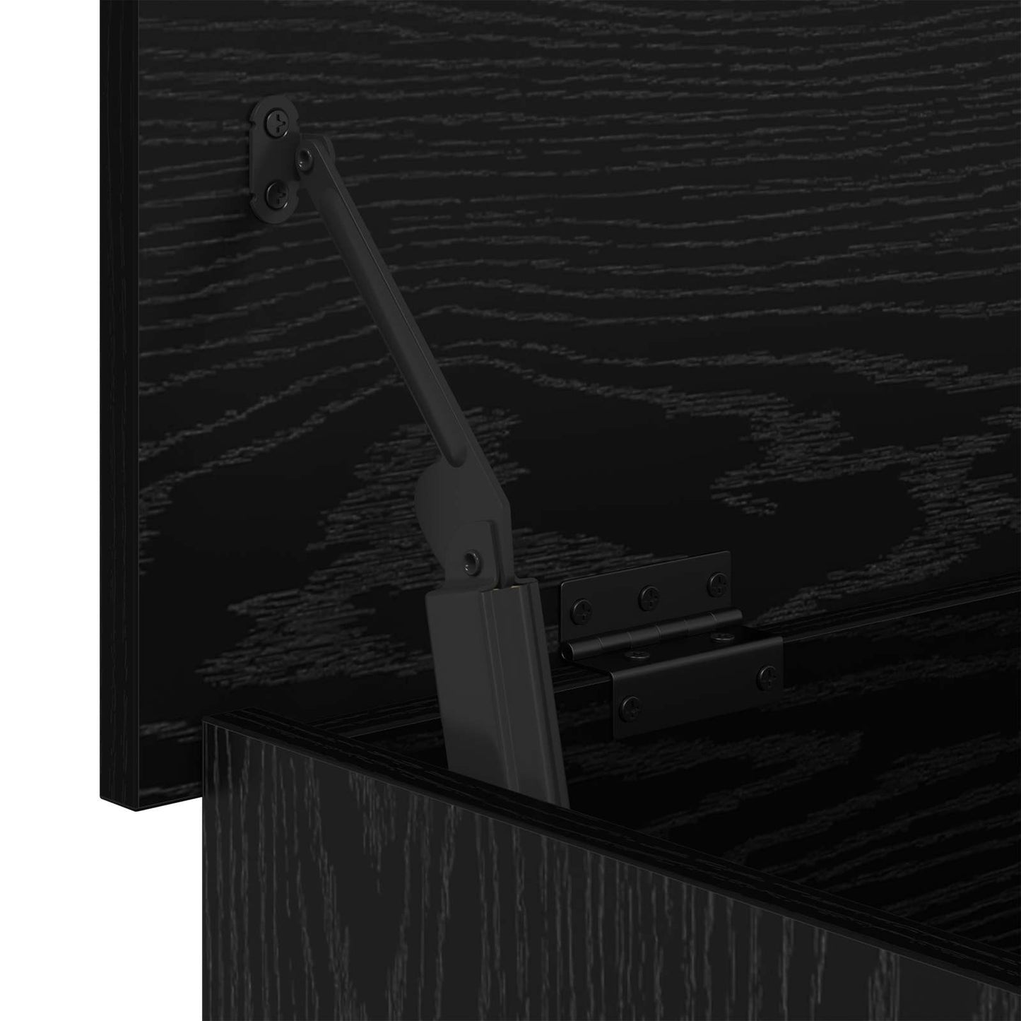 vidaXL Storage Chest Black Oak 60 x 40 x 50 cm Engineered Wood