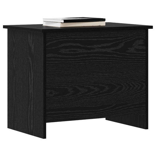 vidaXL Storage Chest Black Oak 60 x 40 x 50 cm Engineered Wood