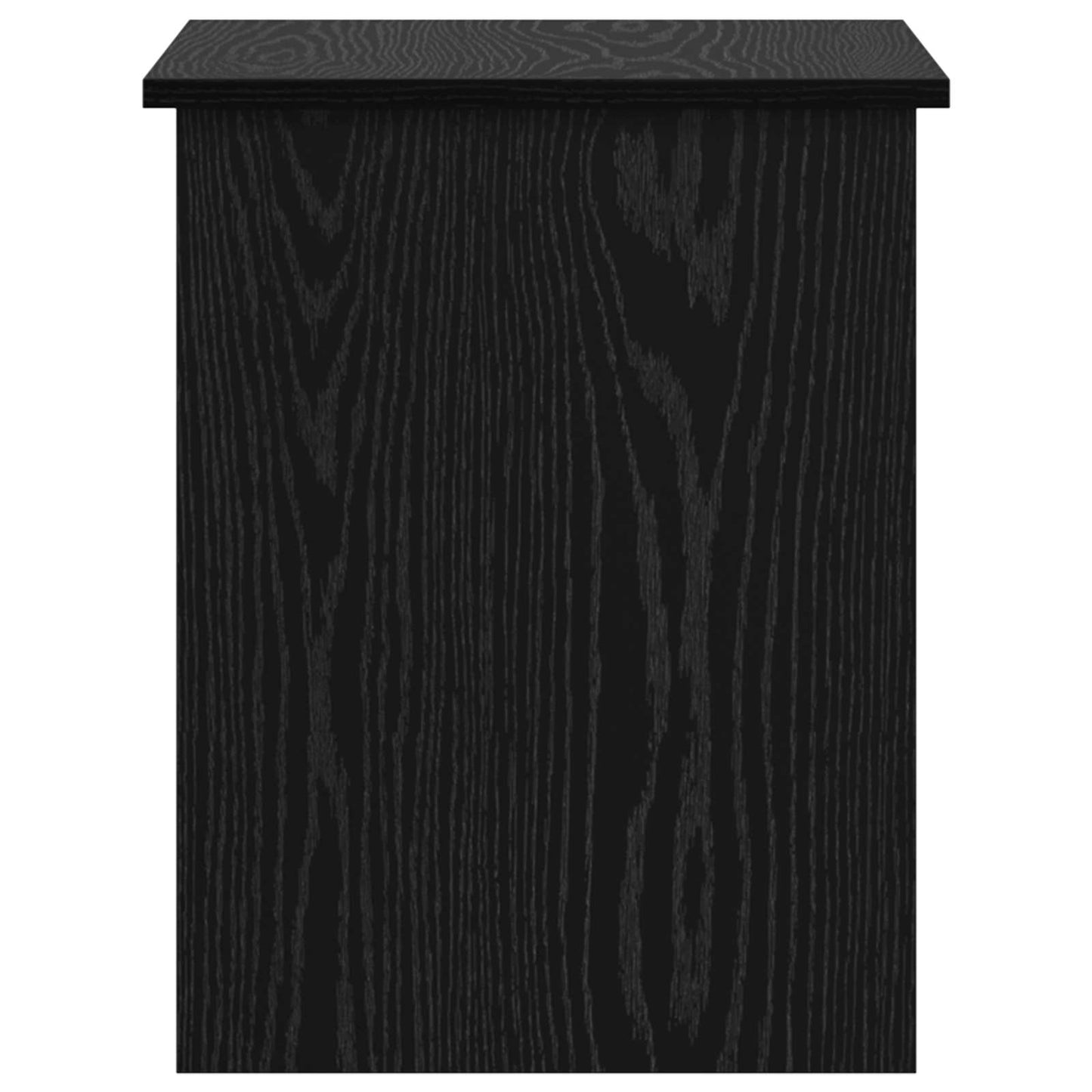 vidaXL Storage Chest Black Oak 60 x 40 x 50 cm Engineered Wood