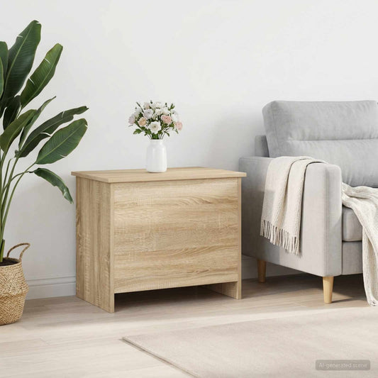 vidaXL Storage Chest Sonoma Oak 60 x 40 x 50 cm Engineered Wood