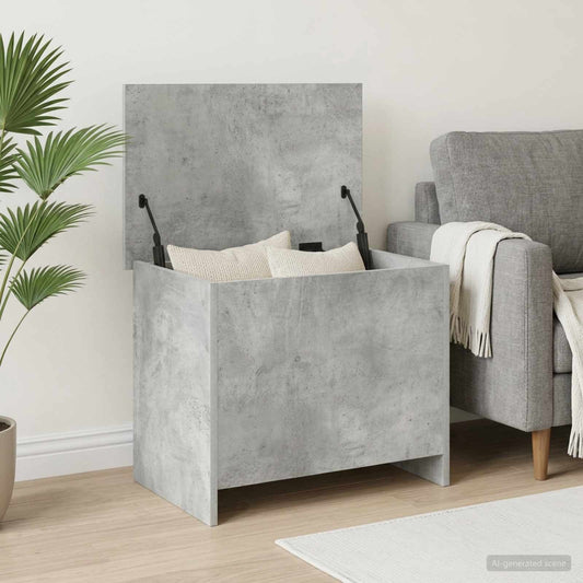vidaXL Storage Chest Concrete Grey 60 x 40 x 50 cm Engineered Wood
