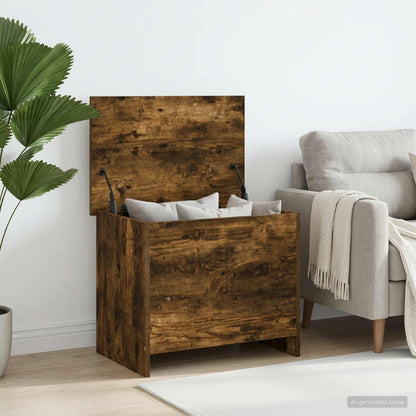 vidaXL Storage Chest Smoked Oak 60 x 40 x 50 cm Engineered Wood