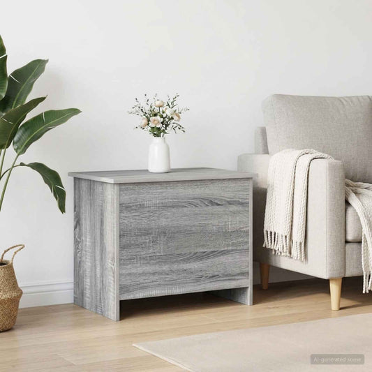 vidaXL Storage Chest Grey Sonoma 60 x 40 x 50 cm Engineered Wood