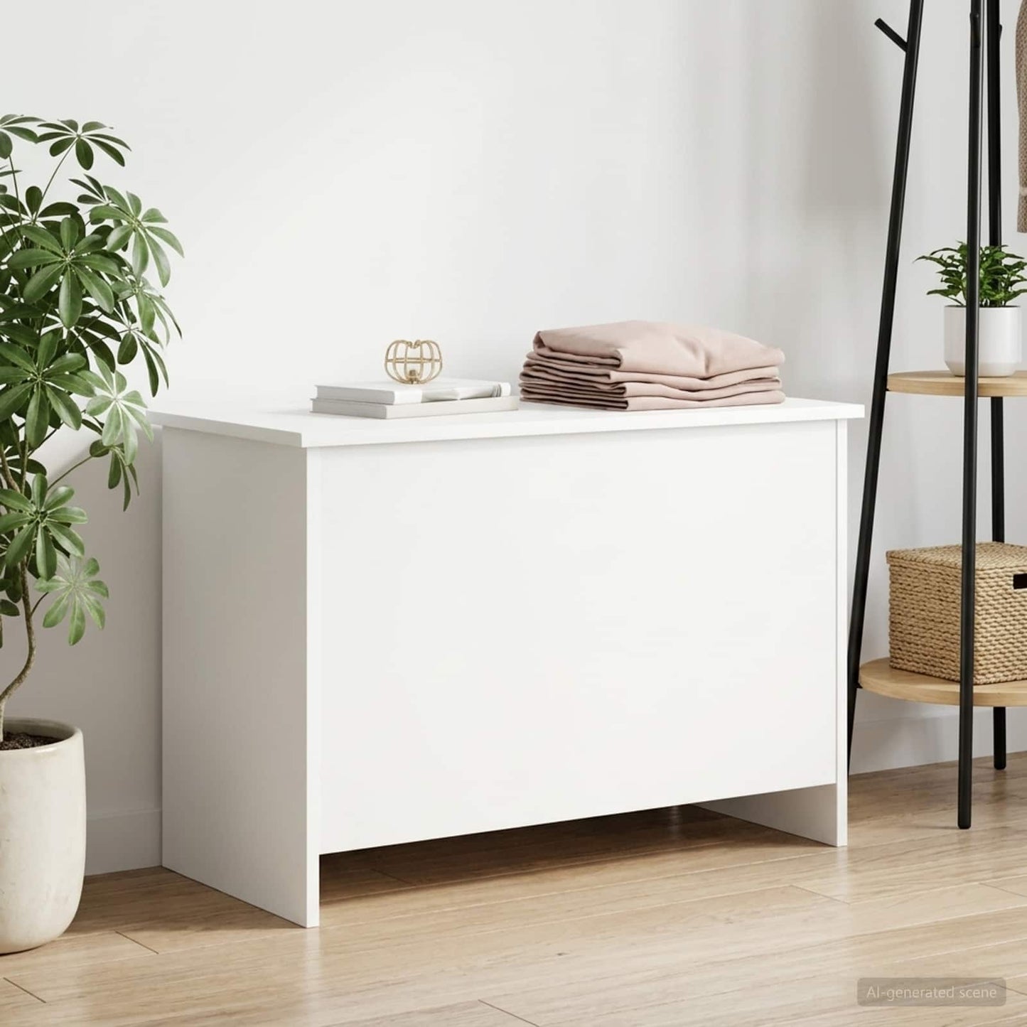 vidaXL Storage Chest White 80 x 40 x 50 cm Engineered Wood
