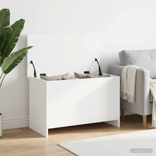 vidaXL Storage Chest White 80 x 40 x 50 cm Engineered Wood